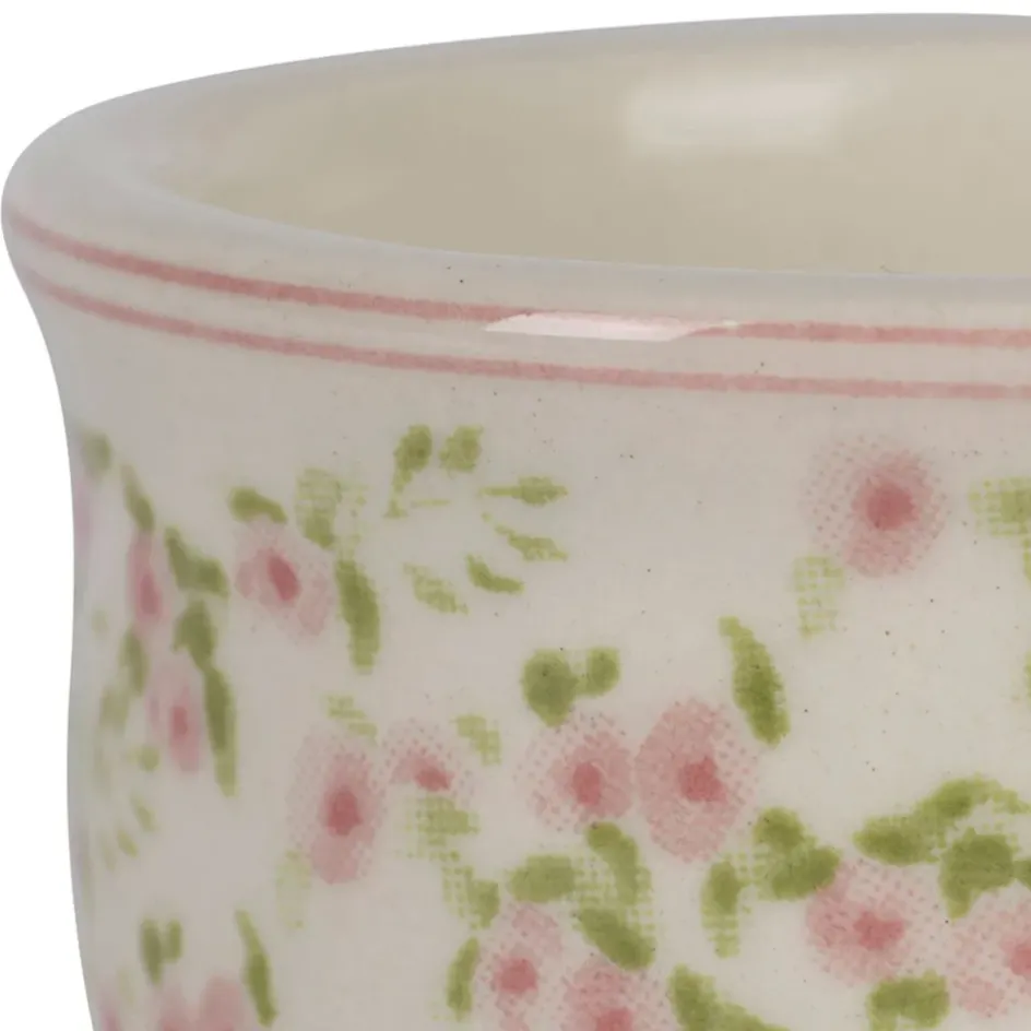 Fabrique de Styles Accessoires De Table*Coquetier en faïence rose et vert d5 - Rose