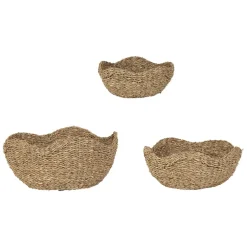 Fabrique de Styles Paniers Et Corbeilles*Corbeille (x3) en jonc de mer - Recif