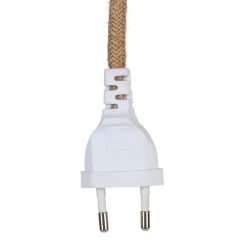 Fabrique de Styles Ampoules Et Cordons Électriques*Cordon électrique avec interrupteur en tissu naturel et blanc 1.75m