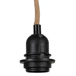 Fabrique de Styles Ampoules Et Cordons Électriques*Cordon électrique avec interrupteur en tissu naturel et noir 1.75m