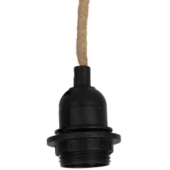 Fabrique de Styles Ampoules Et Cordons Électriques*Cordon électrique en tissu naturel et noir pour suspension 80cm