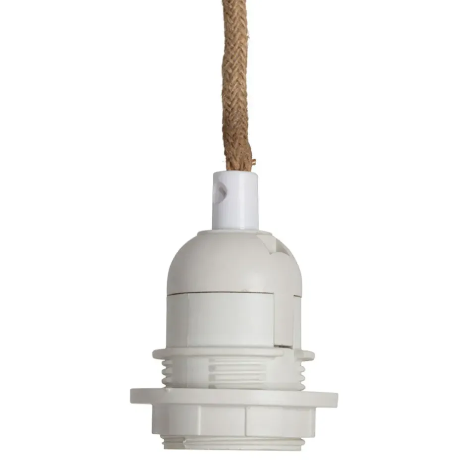 Fabrique de Styles Ampoules Et Cordons Électriques*Cordon électrique en tissu naturel et blanc pour suspension 80cm