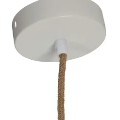 Fabrique de Styles Ampoules Et Cordons Électriques*Cordon électrique en tissu naturel et blanc pour suspension 80cm