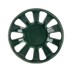 Fabrique de Styles Plats Et Saladiers*Coupe en grès émeraude moucheté d23cm - Organic