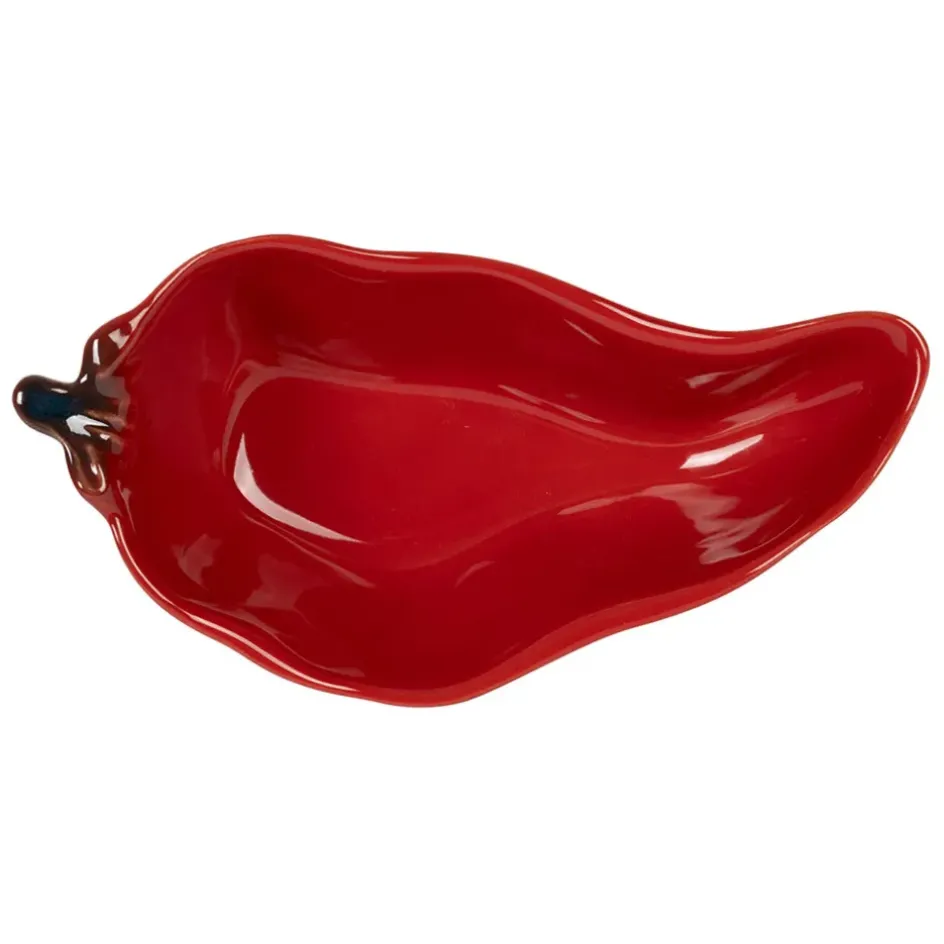 Fabrique de Styles Bols Et Coupelles*Coupelle en forme de piment en grès 18x8.5cm