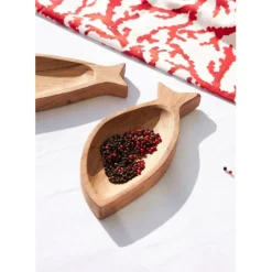 Fabrique de Styles Petits Objets Déco*Coupelle poisson en acacia 25x11cm - Dalbert