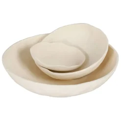 Fabrique de Styles Petits Objets Déco*Coupes irrégulières x3 écru en aluminium - blue sand