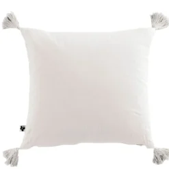 Fabrique de Styles Coussins Et Housses*Coussin chantilly avec pompons en gaze de coton 40x40cm - Gaia