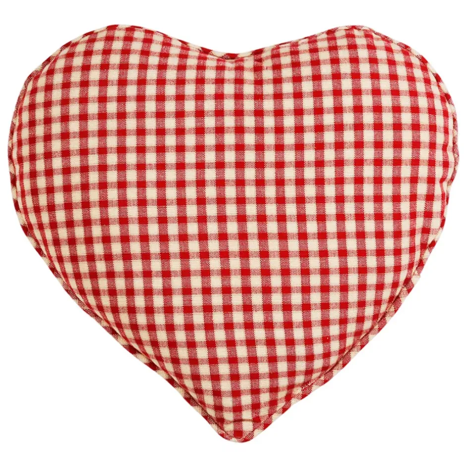 Fabrique de Styles Coussins Et Housses*Coussin coeur en coton à carreaux 40x35cm - Mamie