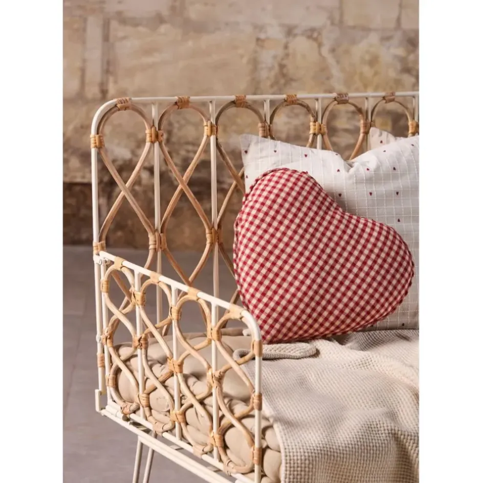 Fabrique de Styles Coussins Et Housses*Coussin coeur en coton à carreaux 40x35cm - Mamie