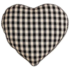 Fabrique de Styles Coussins Et Housses*Coussin cœur en coton à carreaux 40x35cm - Campagne