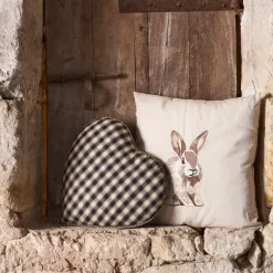 Fabrique de Styles Coussins Et Housses*Coussin en coton et lin naturel et brun 45x45cm - A la ferme