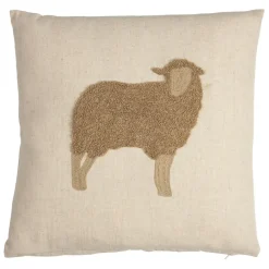 Fabrique de Styles Coussins Et Housses*Coussin en coton naturel et brun 45x45cm - A la ferme