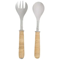Fabrique de Styles Ustensibles De Cuisine*Couverts à salade en inox et osier