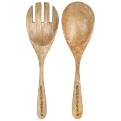 Fabrique de Styles Ustensibles De Cuisine*Couverts à salade en manguier - Famille