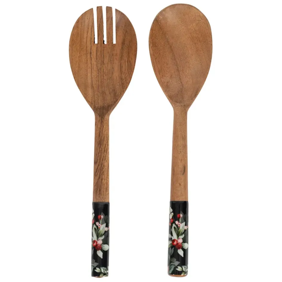 Fabrique de Styles Ustensibles De Cuisine*Couverts de salade en manguier - Airelle