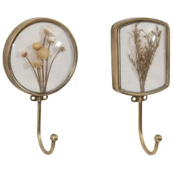 Fabrique de Styles Patères*Crochet en fer (x2) fleurs séchées