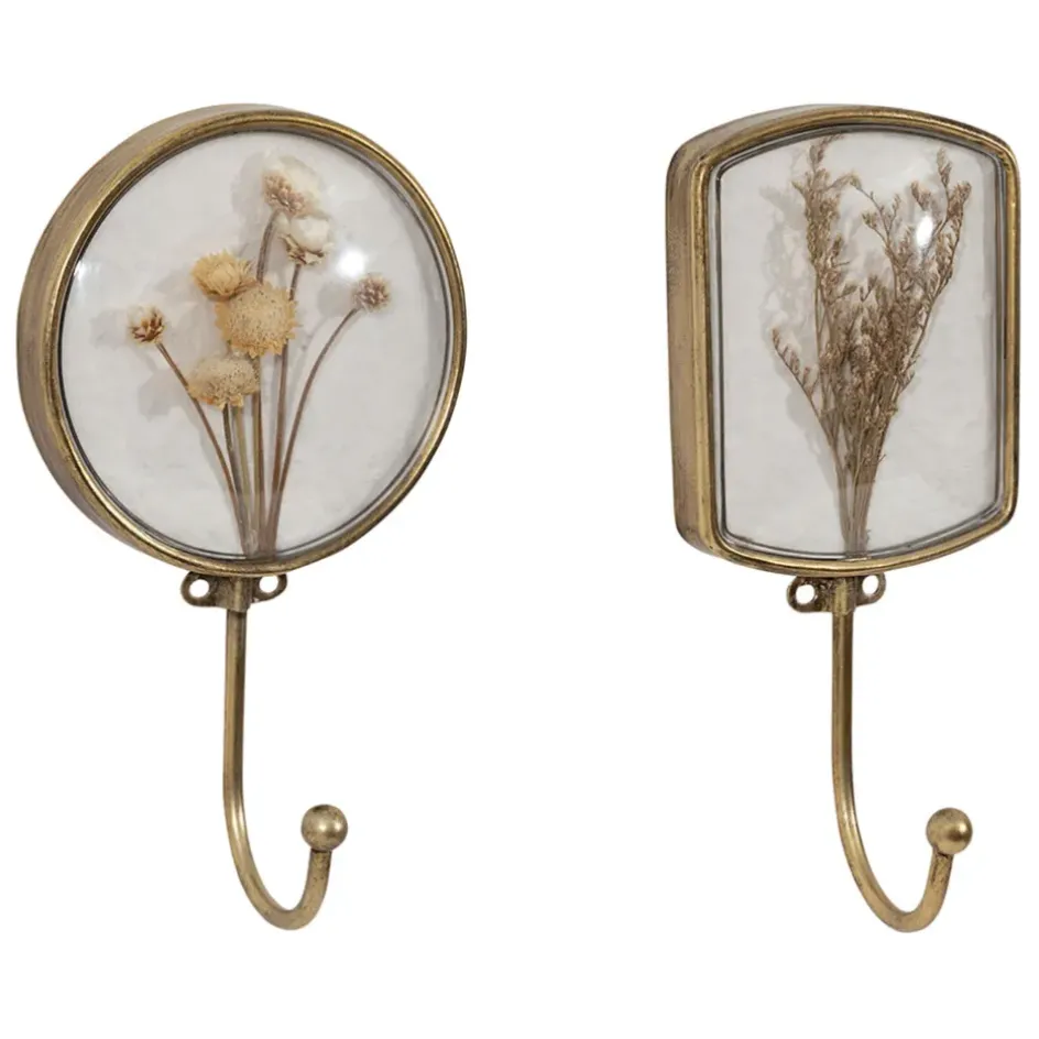 Fabrique de Styles Patères*Crochet en fer (x2) fleurs séchées