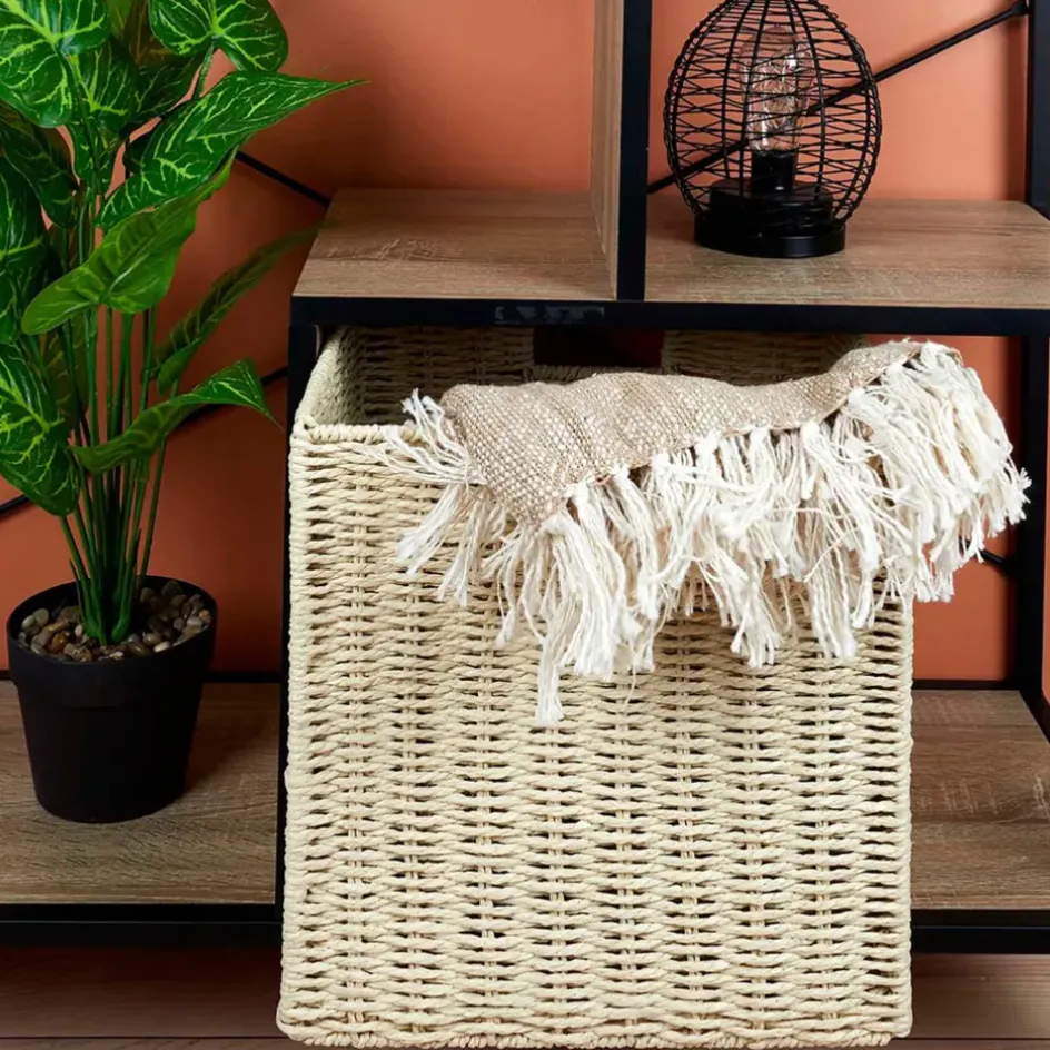 Fabrique de Styles Petits Rangements*Cube de rangement tresse pliable 30x30xh30cm