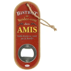 Fabrique de Styles Ustensibles De Cuisine*Décapsuleur de poche rouge et jaune - Bistrot Des Amis