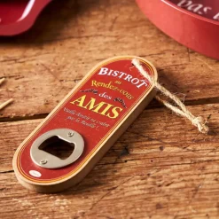 Fabrique de Styles Ustensibles De Cuisine*Décapsuleur de poche rouge et jaune - Bistrot Des Amis