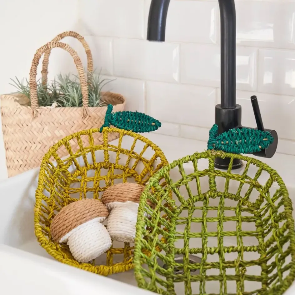 Enfant Fabrique de Styles Déco*Déco champignon en corde brun et blanc - P'tit légume