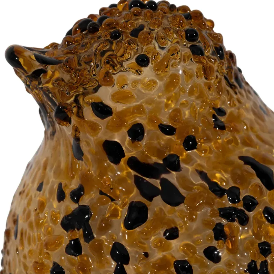 Fabrique de Styles Petits Objets Déco*Déco moineau en verre et noir - Serin