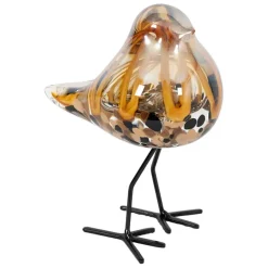 Fabrique de Styles Petits Objets Déco*Déco moineau en verre et fer - Serin