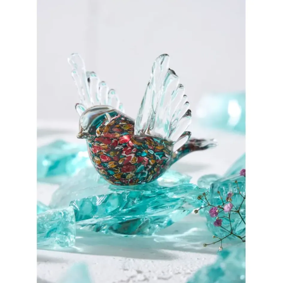 Fabrique de Styles Petits Objets Déco*Déco moineau en verre - Serin