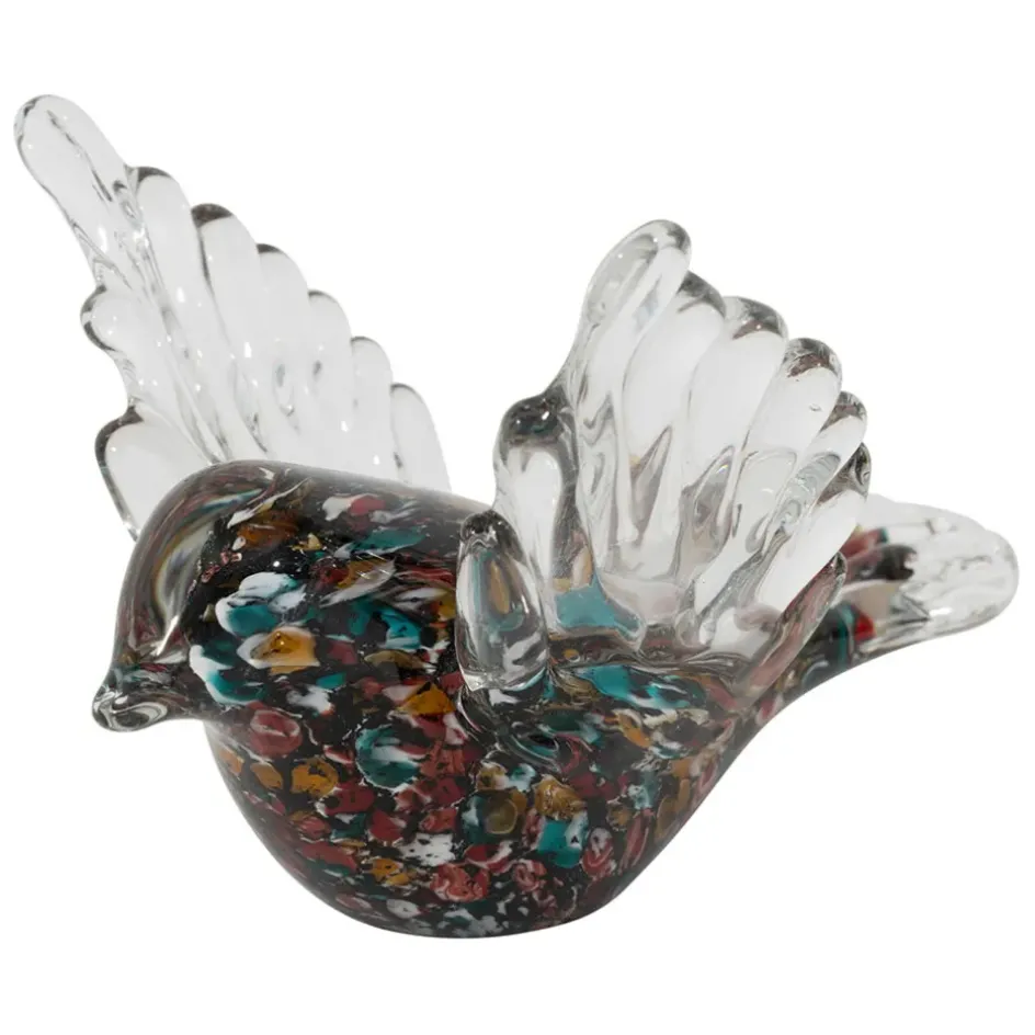 Fabrique de Styles Petits Objets Déco*Déco moineau en verre - Serin