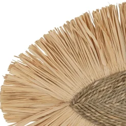 Fabrique de Styles Déco À Suspendre Et Adhésive*Déco murale œil en jonc de mer et coquillage naturel - Cauri