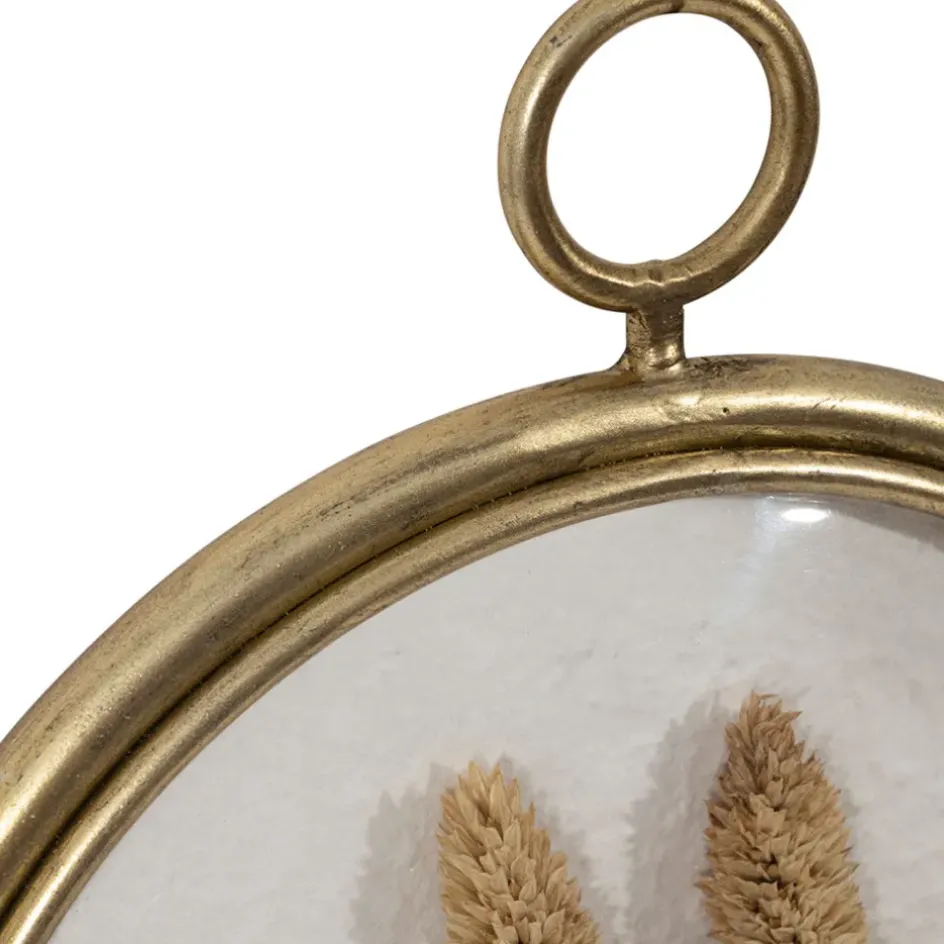 Fabrique de Styles Cadres Déco Et Affiches*Déco murale médaillon en fer (x3) fleurs séchées