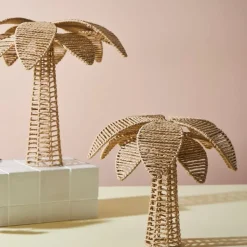 Fabrique de Styles Petits Objets Déco*Déco petit palmier en corde et fer h35cm - Palma