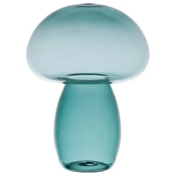 Fabrique de Styles Petits Objets Déco*Décoration champignon en verre émeraude H15,5cm - Dilacia