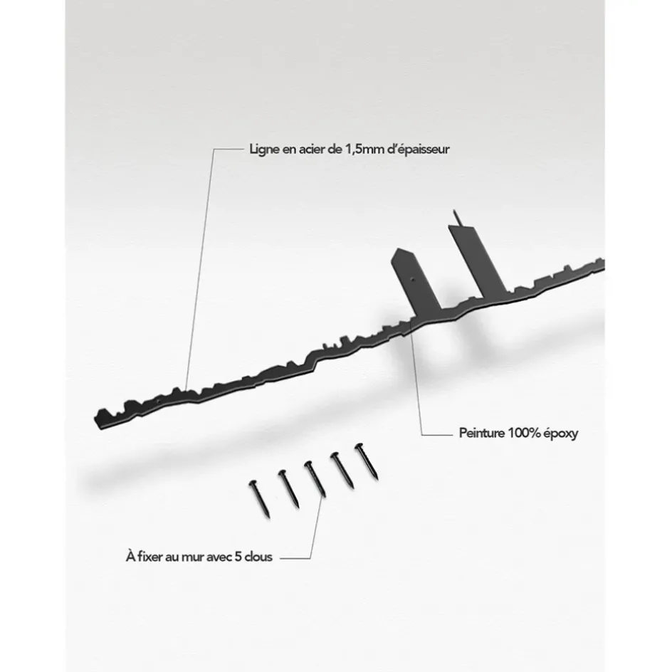 Fabrique de Styles Déco À Suspendre Et Adhésive*Décoration murale ligne lyon 50cm