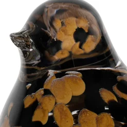 Fabrique de Styles Petits Objets Déco*Deco moineau en verre et camel - Serin