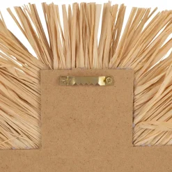 Fabrique de Styles Déco À Suspendre Et Adhésive*Deco murale croix en raphia et coquillage naturel et blanc - Cauri