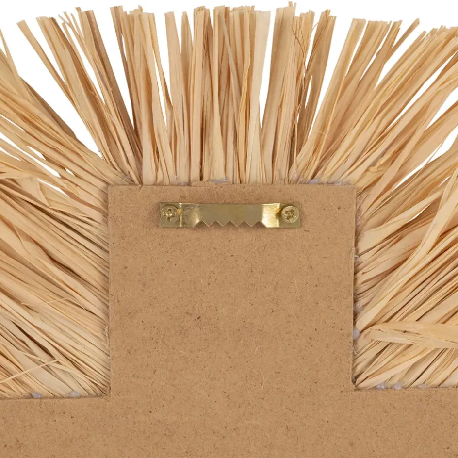 Fabrique de Styles Déco À Suspendre Et Adhésive*Deco murale croix en raphia et coquillage naturel et blanc - Cauri