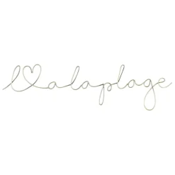 Fabrique de Styles Déco À Suspendre Et Adhésive*Deco murale "a la plage" tournille 50x13cm fer