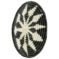 Fabrique de Styles Déco À Suspendre Et Adhésive*Deco murale étoile en jonc de mer noir blanc - seram