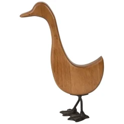 Fabrique de Styles Petits Objets Déco*Deco oie en bois naturel et noir - Campagne