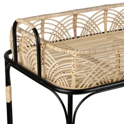 Fabrique de Styles Ilots Et Dessertes*Desserte en fer et rotin 2 niveaux - Element