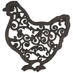 Fabrique de Styles Accessoires De Table*Dessous de plat poule en fonte - Basse-Cour