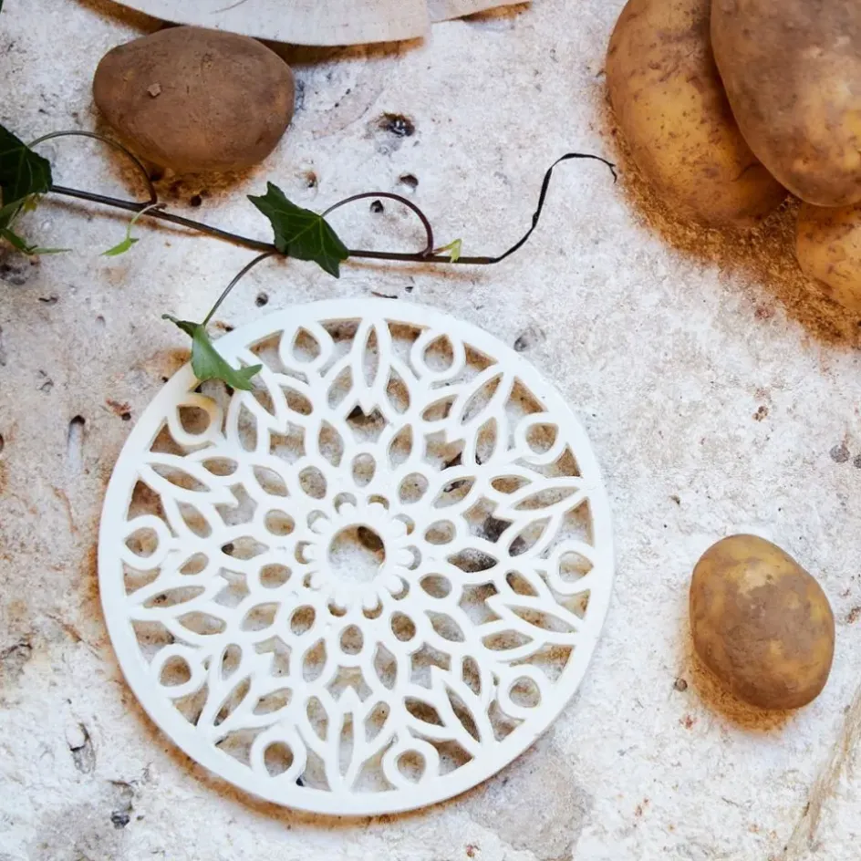 Fabrique de Styles Accessoires De Table*Dessous de plat rosace en fonte D20cm - Rhodonea