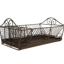 Fabrique de Styles Petits Rangements*Egouttoir 4 casiers en fer - campagne