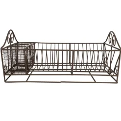 Fabrique de Styles Petits Rangements*Egouttoir 4 casiers en fer - campagne