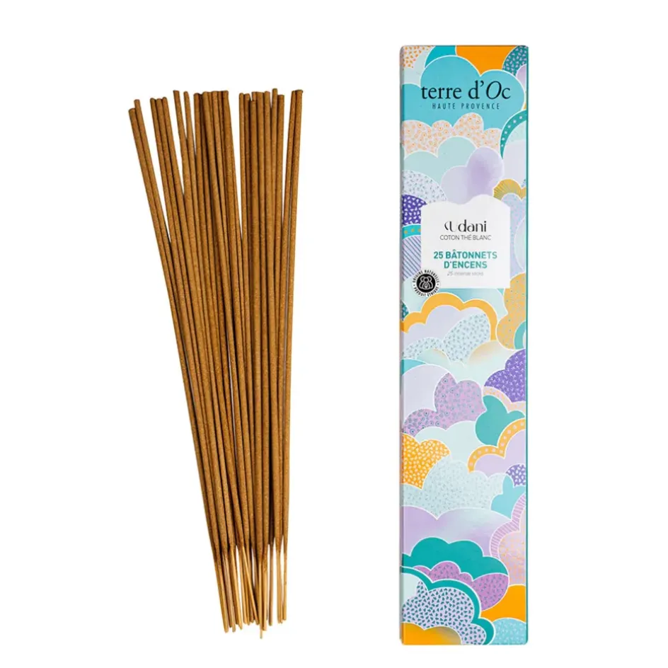 Fabrique de Styles Encens*Encens parfumes coton the blanc- udani x25 batonnets