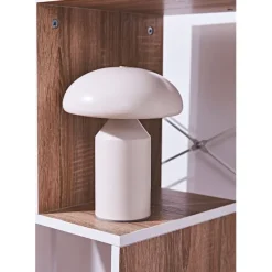 Fabrique de Styles Bibliothèques Et Étagères*Etagère en métal blanc et bois naturel h180cm - Edgard