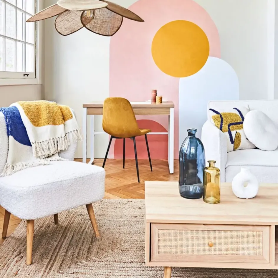 Fabrique de Styles Fauteuils*Fauteuil bouclette blanc - Elément