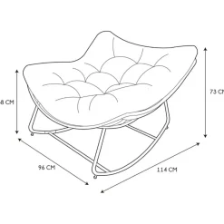 Enfant Fabrique de Styles Chaises, Fauteuils|Jardin*Fauteuil de jardin a bascule coussin -Tamia